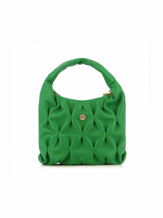 Guy Laroche Δερμάτινη Γυναικεία Τσάντα Ώμου Πράσινη
