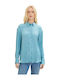 Women's Satin Monochrome Long Sleeve Shirt Light Blue