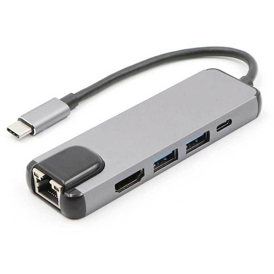 ATC USB-C Docking Station mit HDMI 4K PD Ethernet Silber (06.005.0073)