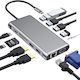 ATC USB-C Докинг Станция с HDMI PD Ethernet и Свързване на 2 Монитора Сребриста (06.005.0075)