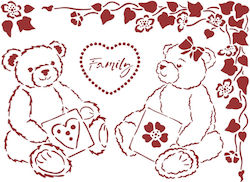 Stamperia Στένσιλ Σχεδίων Bears 20x15cm