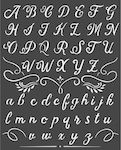 Stamperia Στένσιλ Γραμμάτων Alphabet 20x25cm