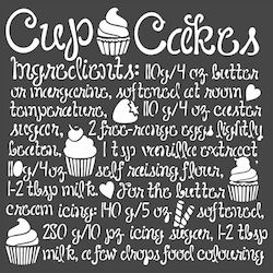 Stamperia Στένσιλ Σχεδίων Cupcake 18x18cm