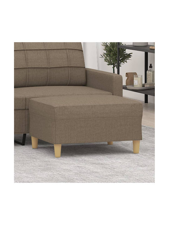Stoff Fußhocker Taupe 70x55x41cm