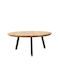 Round Wooden Coffee Table Natural L80xW80xH36.5cm