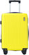 Amber AM1004 Μεσαία Βαλίτσα με ύψος 65cm σε Κίτρινο χρώμα