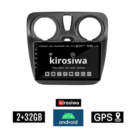 Kirosiwa Ηχοσύστημα Αυτοκινήτου για Renault Dokker Dacia Dokker Dokker 2012+ (Bluetooth/USB/AUX/WiFi/GPS/Apple-Carplay/Android-Auto) με Οθόνη Αφής 9"