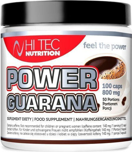 Hitec Nutrition Power Guarana Spezielles Nahrungsergänzungsmittel 100 Mützen