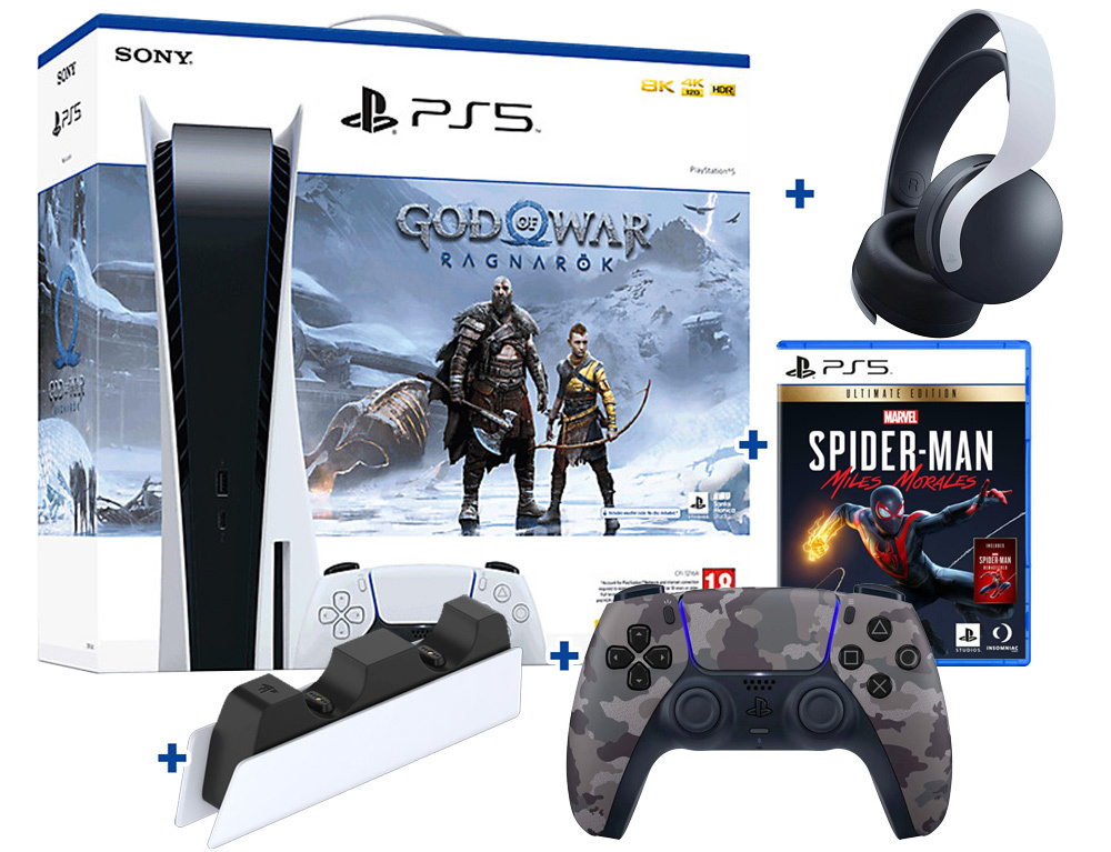 Sony PlayStation 5 με 2nd Dualsense Controller Camo & Βάση Φόρτισης