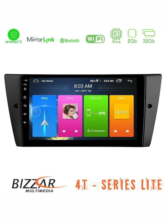 Bizzar Car Audio System for BMW Series 3 / Series 3 (E90) / E90 / E91 / E92 2006-2011 (Bluetooth/USB/WiFi/GPS/Apple-Carplay/Android-Auto) with Touch Screen 9"