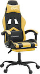 vidaXL 3143904 Artificial Leather Gaming Chair with Footrest Black / Yellow