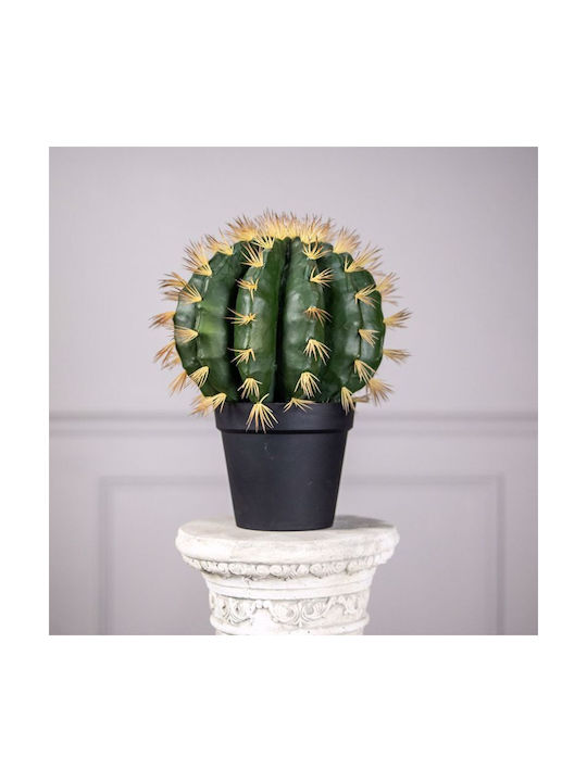 Artificial Plant in Pot Cactus Echinocactus Green 52cm Supergreens
