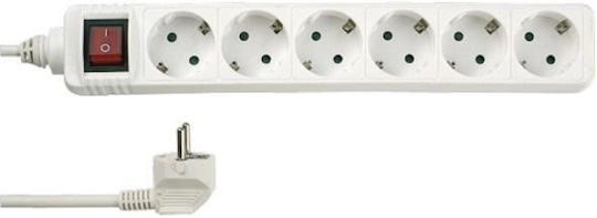 REV Power Strip 6 Positions with USB-A, Switch and Cable 1.4m