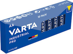 Varta 10 Pack Alkaline Batteries AA Industrial Pro 1.5V