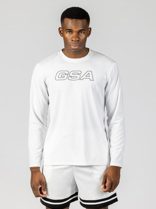 GSA Gear Logo Outline Ανδρική Μπλούζα Μακρυμάνικη Λευκή