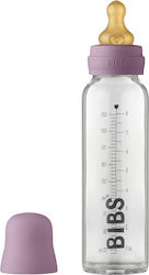 Bibs Glasflasche mit Silikonsauger für 0+, 0+ m, Monate Mauve 225ml 1Stück