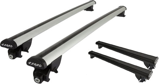 Farad Car Roof Bars Aluminum 140cm for Renault Talisman 5D 2016 Set with Roof Rack Legs and Lock Silver