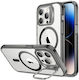 ESR Classic Kickstand Halolock Magsafe Back Cover Silicone 1.3mm Clear / Black (iPhone 14 Pro)