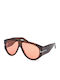 Tom Ford Unisex Sonnenbrillen mit Brauner Schildkrötenhorn Rahmen und Rosa Verlaufsfarbe Gläser FT1044 52S