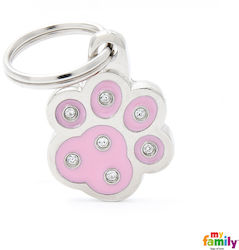 My Family Chic Identificator Câine Labă Roz Met...