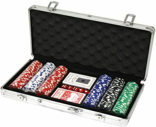Set von 300 nummerierten Pokerchips 11.5gr in Koffer mit 2 Kartenspielen
