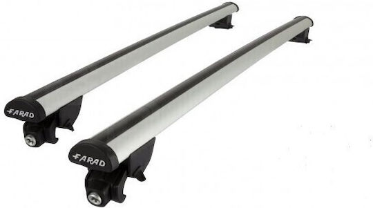 Farad Car Roof Bars Aluminum for Volvo V40 V70 5D 2012+ Set with Roof Rack Legs and Lock Silver
