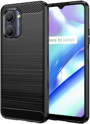 Hurtel Carbon Back Cover Σιλικόνης Μαύρο (Realme C33)