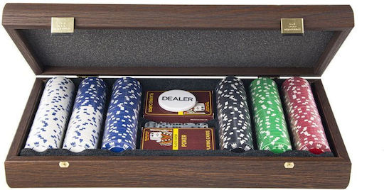 Manopoulos Set 300 Poker Chips 11.5gr with 2 Decks PXL20.300