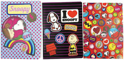 Back Me Up Snoopy Σετ 3 Παιδικά Ριγέ A5 (Διάφορα Σχέδια)