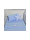 Miffy Baby Sheets Set Crib Cotton Light Blue 110x160cm 2pcs