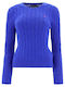 Ralph Lauren Damen Langarm Pullover Baumwolle Blau