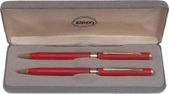 Zippo Pen Set Red in a case