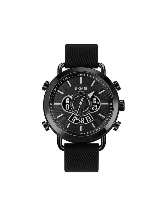 Skmei Analog/Digital Watch Chronograph Battery with Black Rubber Strap