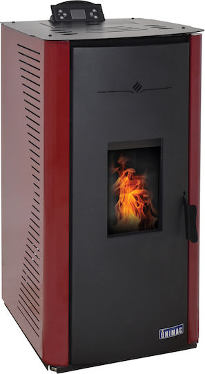 Unimac GT20 Șemineu pe peleți Radiator 20kW Roșu