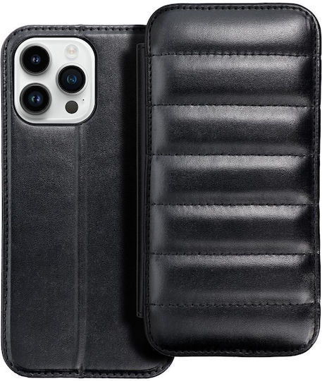 Forcell Puffer Book Δερματίνης Μαύρο (iPhone 14 Plus)