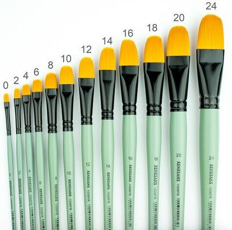 Renesans Gold Line Plaque Paint Brush No8