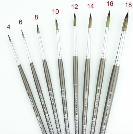 Renesans Gray Line Round Paint Brush No8