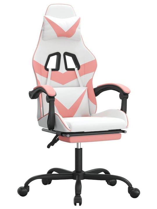 vidaXL 349564 Gaming Chair with Footrest White ...