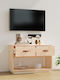 TV-Ständer aus Massivholz Beiges M90xT40xH60cm