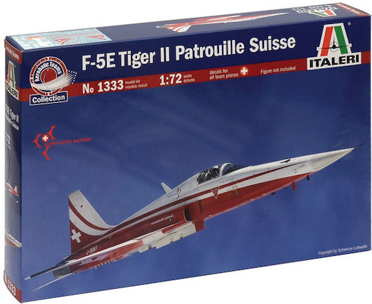 Italeri F-5E Tiger II Patrouille Suisse Modeling Figure Airplane in Scale 1:72 20.1cm.