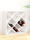 vidaXL Free Standing Wooden Wine Rack White 62x25x62cm