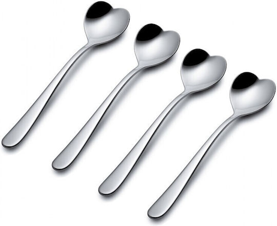 Alessi Big Love Γλυκού/Παγωτού Ανοξείδωτα Ασημί 14.5cm 4τμχ