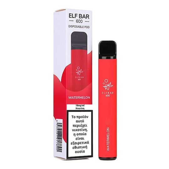 Elf Bar Țigară Electronică de unică folosință 600 Inhalări Watermelon 2ml 18mg Roșu 1buc