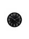 Wall Clock Plastic Black Ø30cm