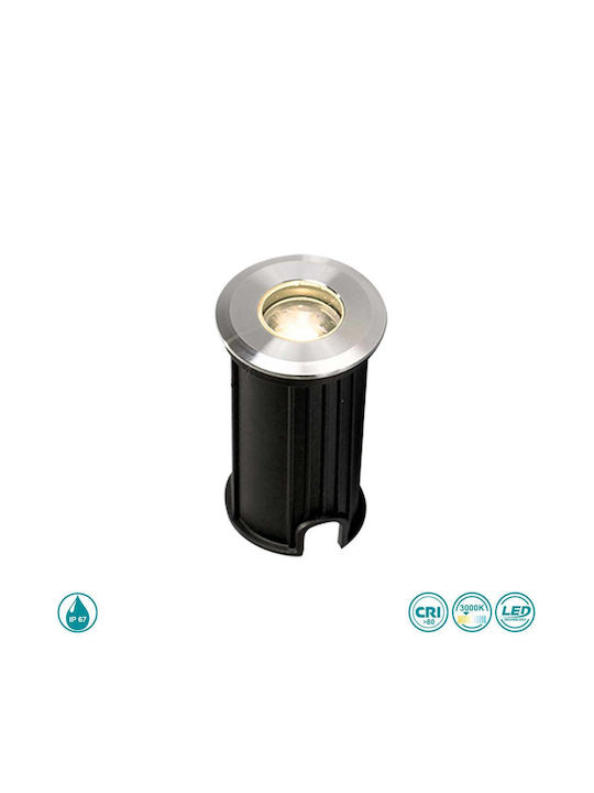 Viokef Smarte Спот За Външна Употреба С Вграден LED 3W С Топло Бяло Осветление IP67 Сребрист