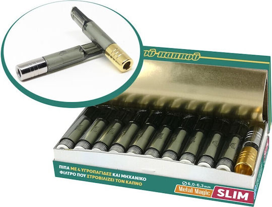 Tou Pappou Pipe de Țigară Metal Magic Slim 6mm Verde 21 Bucăți
