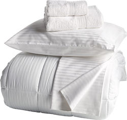 Charalambidis Textiles Satin Stripe Хотелско Чаршаф с Ластик 1бр Charalambidis Textiles Satin Stripe Хотелско Чаршаф с Ластик 1бр
