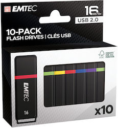 Emtec Κ100 10τμχ 16GB USB 2.0 Μαύρο Emtec Κ100 10τμχ 16GB USB 2.0 Μαύρο