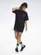 Reebok Classics Sommer Mini T-Shirt Kleid Schwarz