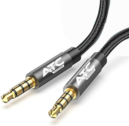 ATC TRRS Audio Cable 3.5mm Male - 3.5mm Male Black 1.5m with Gold Plated Terminals